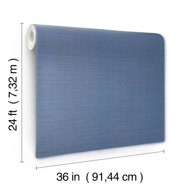 Maguey Sisal Bluebell Grasscloth Wallpaper with Traditional Style - York GV0161NW