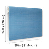 Maguey Sisal Azure Grasscloth Wallpaper with Traditional Style - York GV0162NW
