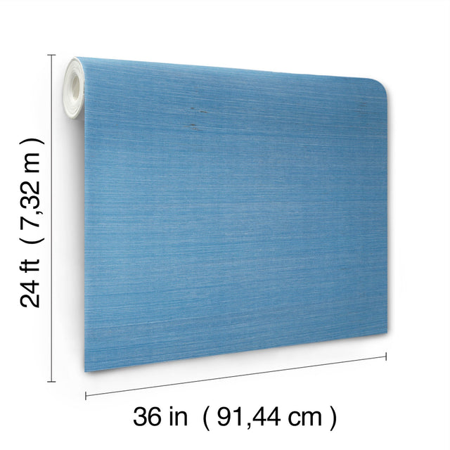 Maguey Sisal Azure Grasscloth Wallpaper with Traditional Style - York GV0162NW
