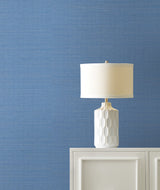 Maguey Sisal Azure Grasscloth Wallpaper with Traditional Style - York GV0162NW
