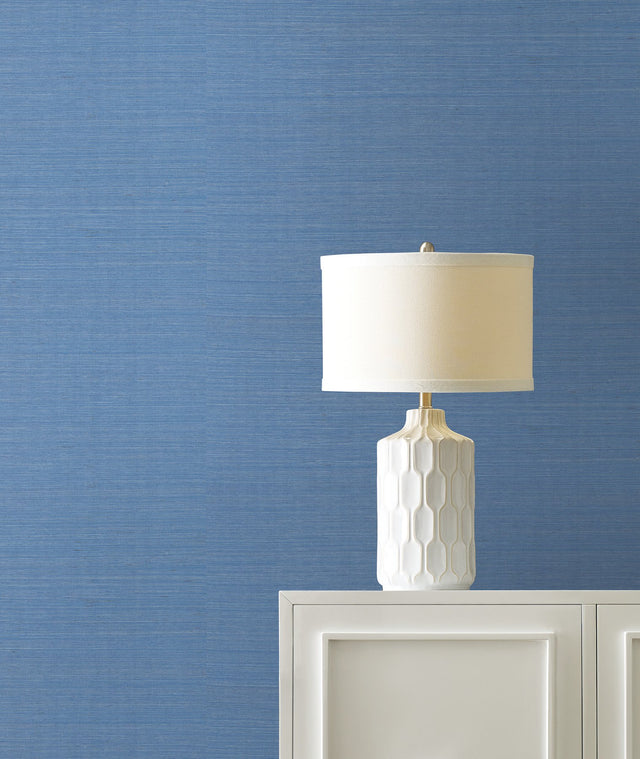 Maguey Sisal Azure Grasscloth Wallpaper with Traditional Style - York GV0162NW