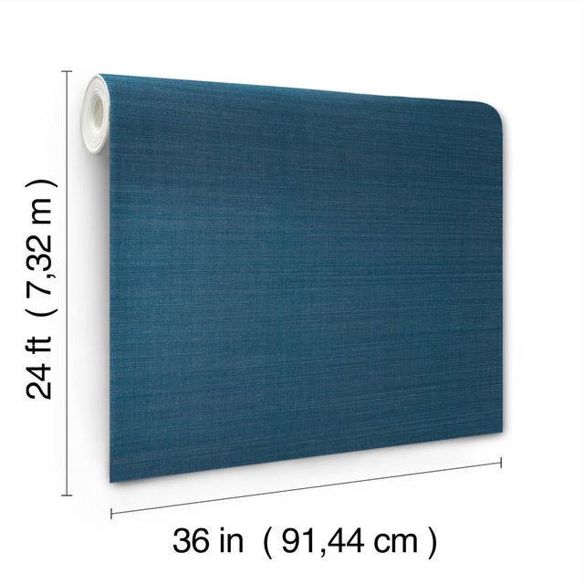 Maguey Sisal Indigo Grasscloth Wallpaper with Traditional Style - York GV0165NWFD