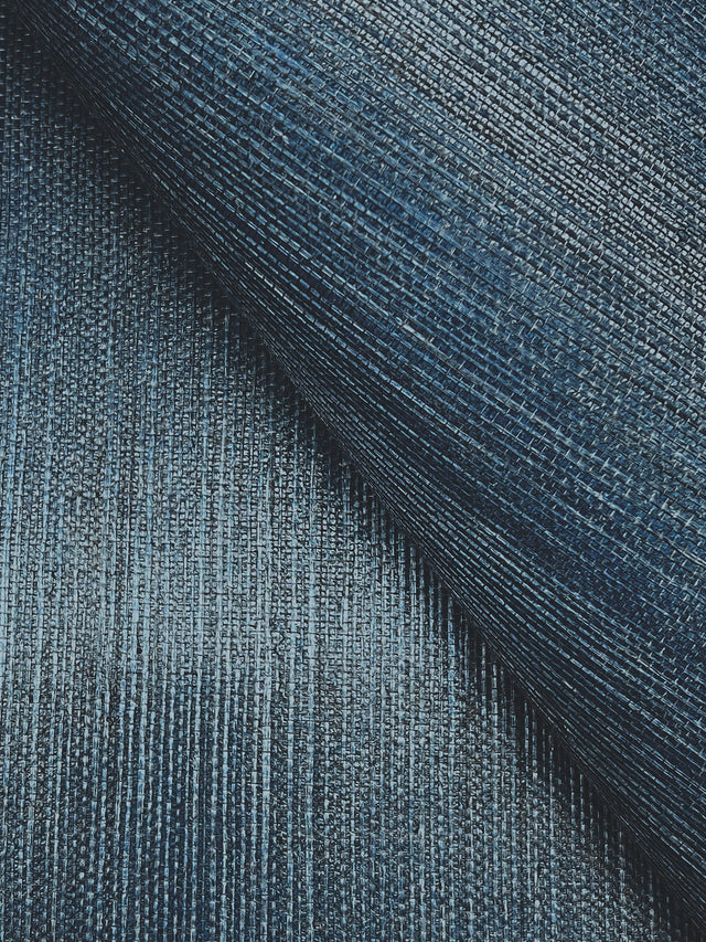 Maguey Sisal Indigo Wallpaper