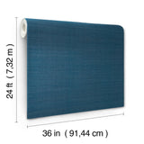 Maguey Sisal Indigo Grasscloth Wallpaper with Traditional Style - York GV0165NW