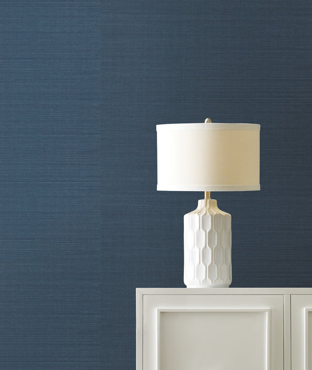 Maguey Sisal Indigo Wallpaper