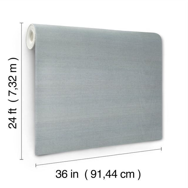 Maguey Sisal Pewter Grasscloth Wallpaper with Traditional Style - York GV0168NWFD