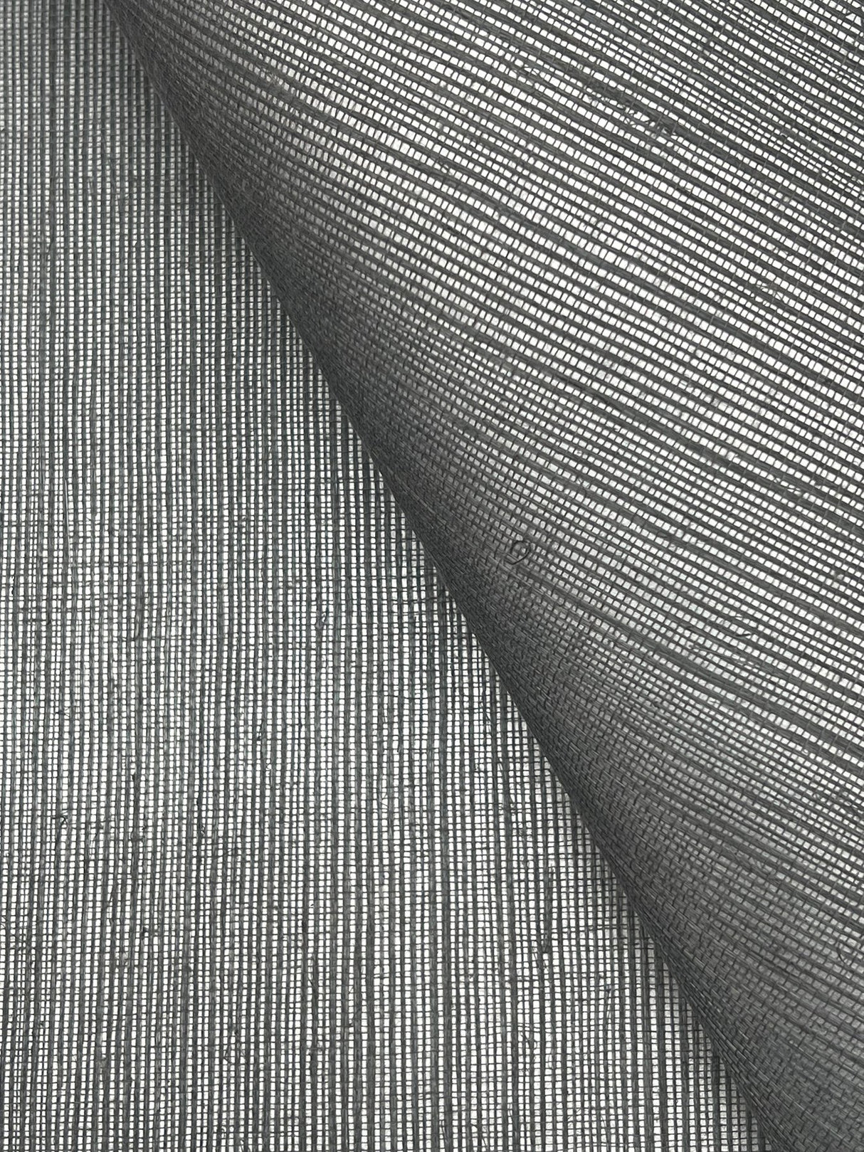 Maguey Sisal Graphite Grasscloth Wallpaper with Metallic Effect - York GV0170NWFD