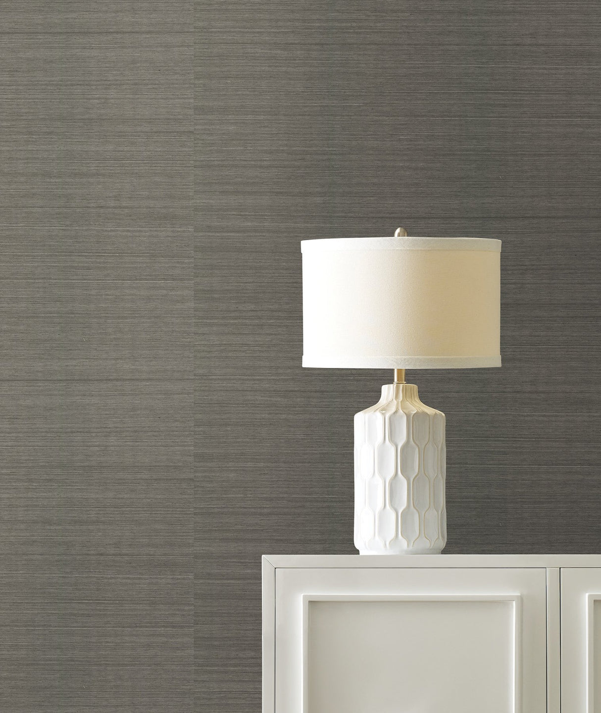 Maguey Sisal Smoke Grasscloth Wallpaper - Traditional Style - York GV0171NW