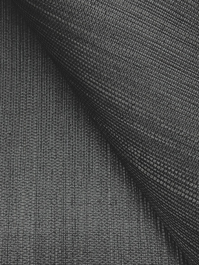 Maguey Sisal Gunmetal Wallpaper with Grasscloth Texture - York GV0172NW
