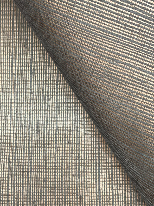 Maguey Sisal Graphite Grasscloth Wallpaper with Metallic Effect - York GV0178NWFD