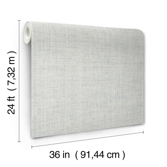 Edo Paperweave Sky Grasscloth Wallpaper with Paper Weave Texture - York GV0180