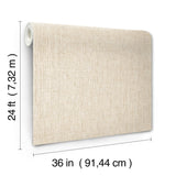 Kami Paperweave Natural Wallpaper with Paper Weave Grasscloth Texture - York GV0181LM