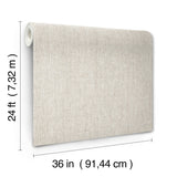 Edo Paperweave Smoke Wallpaper with Traditional Grasscloth Paper Weave Texture - York GV0182