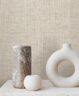 Edo Paperweave Fog Grasscloth Wallpaper with Paper Weave Texture - York GV0184