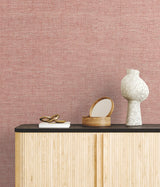 Tailored Weave Red Paper Weave Grasscloth Wallpaper with Herringbone Motif - York GV0192