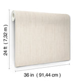 Tailored Weave White Wallpaper with Paper Weave Grasscloth Herringbone - York GV0194