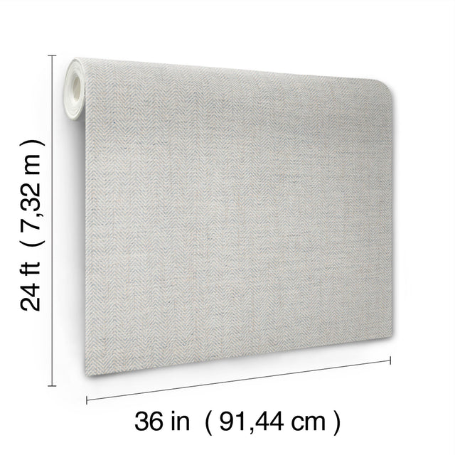 Tailored Weave Sea Glass Wallpaper with Paper Weave Grasscloth Texture - York GV0195