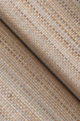 Marled Abaca Taupe Grasscloth Wallpaper - Ronald Redding GV0202 - York