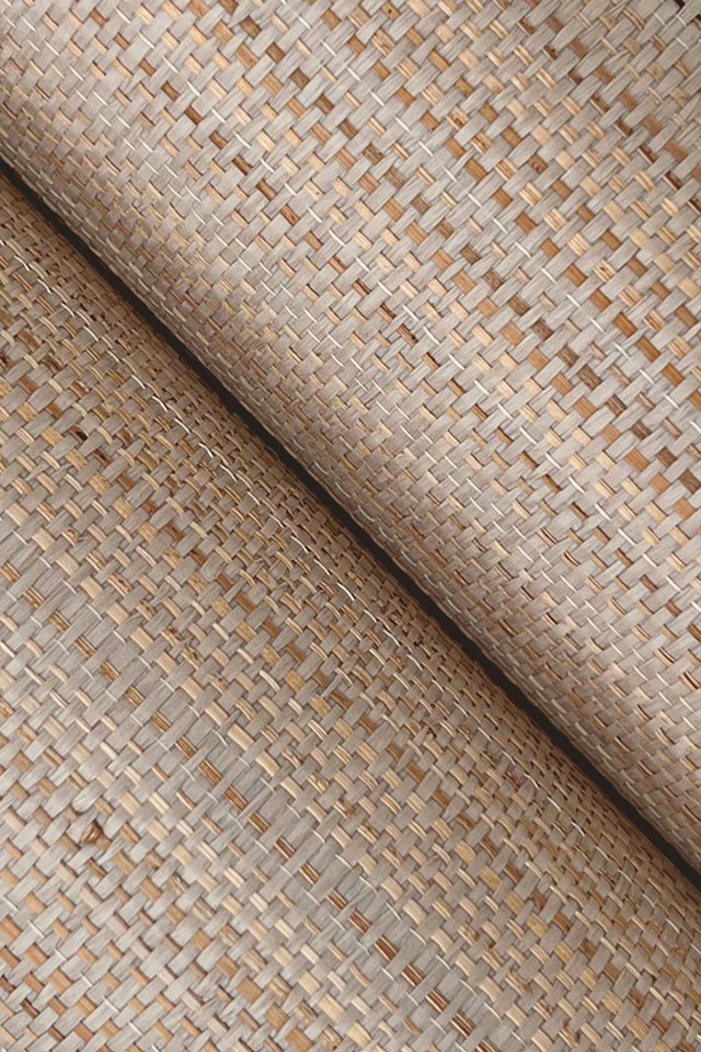 Marled Abaca Taupe Grasscloth Wallpaper - Ronald Redding GV0202 - York
