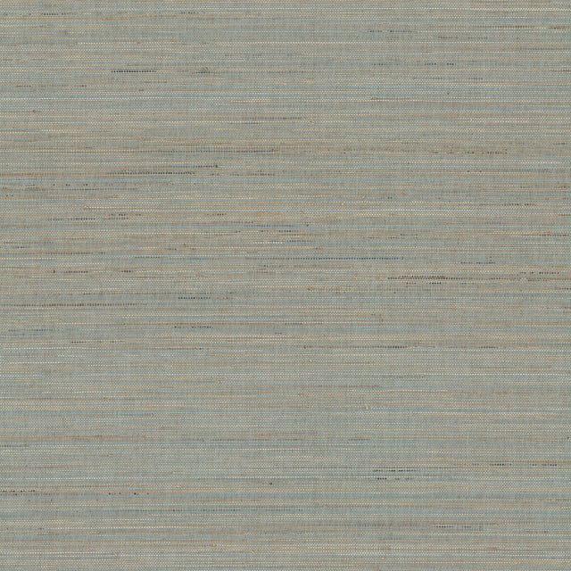 Marled Abaca Spruce Grasscloth Wallpaper - Ronald Redding GV0204