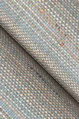 Marled Abaca Spruce Grasscloth Wallpaper - Ronald Redding GV0204