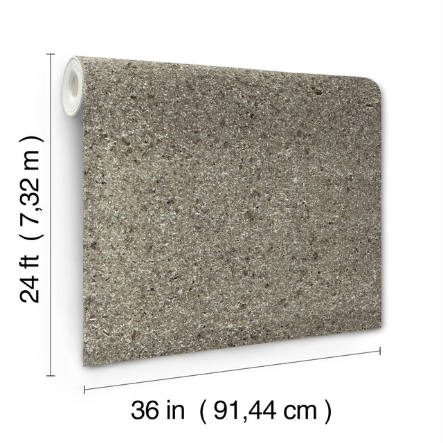 Brilliant Mica Graphite Wallpaper with Metallic Raised Texture - York GV0215