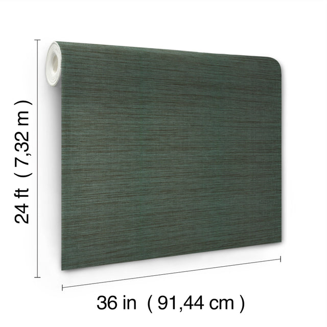 Horizon Paperweave Green Grasscloth Wallpaper - Ronald Redding GV0222