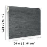 Horizon Paperweave Navy Grasscloth Wallpaper - York GV0224