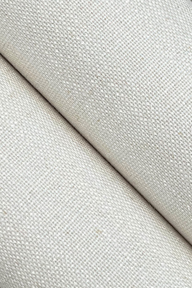 Classic Linen White Wallpaper with Traditional Weaves Linen Pattern - York GV0228