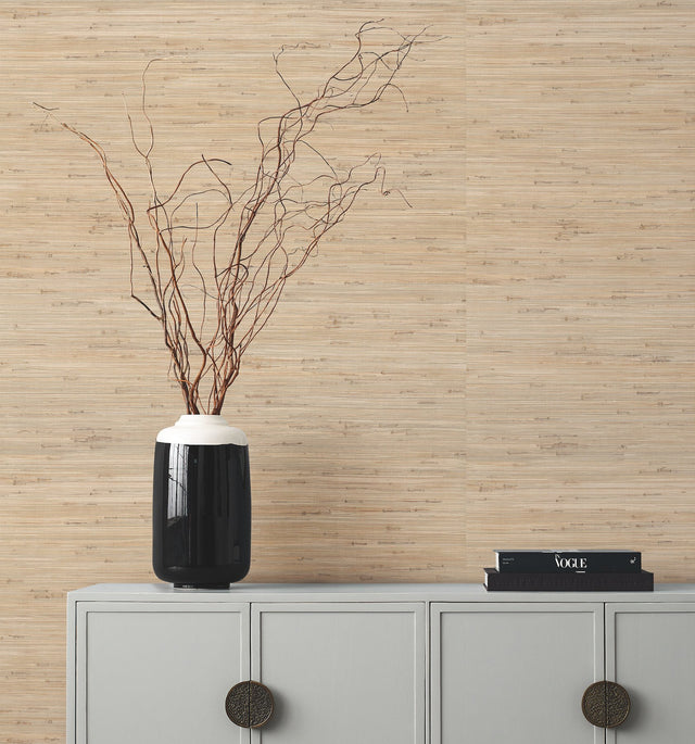 Knotted Grass Natural Grasscloth Wallpaper - York GV0231