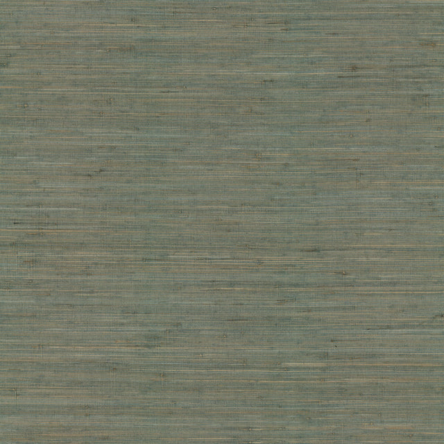 Knotted Grass Spruce Grasscloth Wallpaper with Traditional Natural Weave - York GV0232