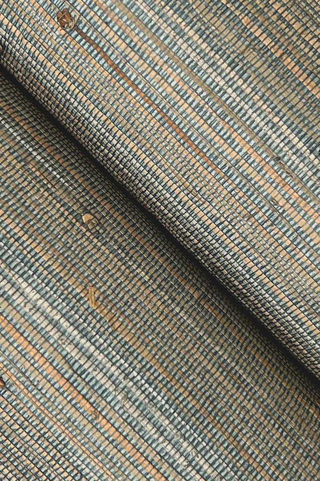 Knotted Grass Spruce Grasscloth Wallpaper with Traditional Natural Weave - York GV0232