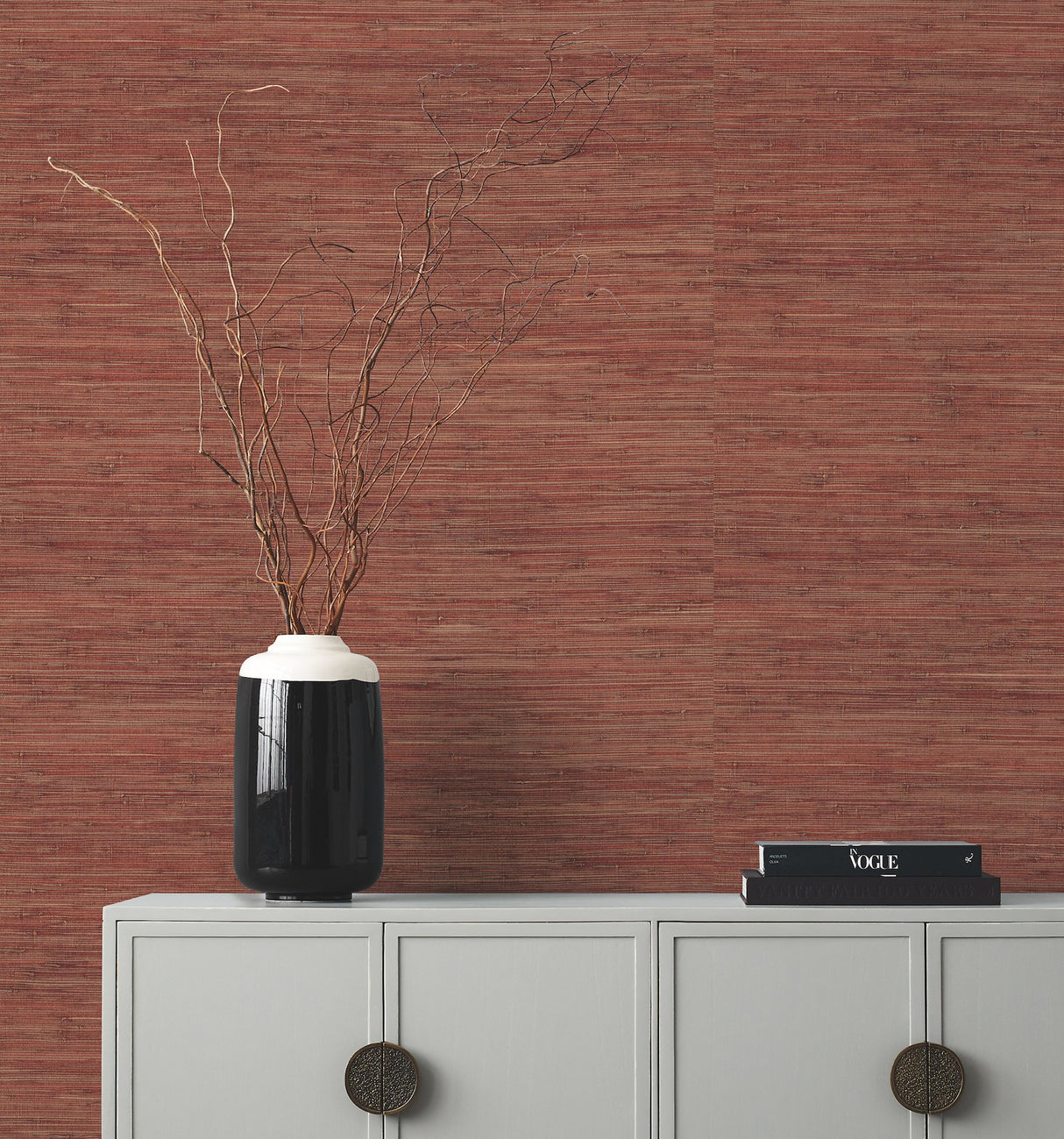 Knotted Grass Brick Grasscloth Wallpaper - York GV0233