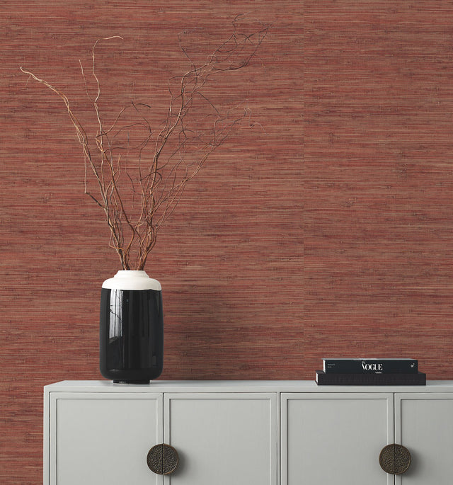 Knotted Grass Brick Grasscloth Wallpaper - York GV0233
