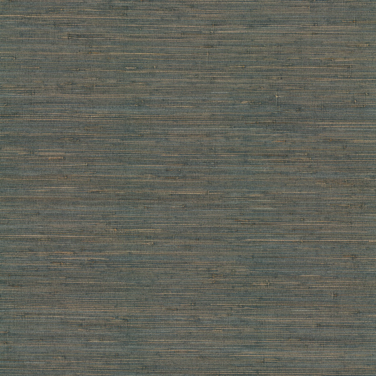 Knotted Grass Dark Teal Grasscloth Wallpaper, Traditional Rustic Texture - York GV0234