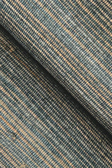 Knotted Grass Dark Teal Grasscloth Wallpaper, Traditional Rustic Texture - York GV0234