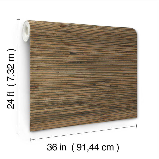 Hyacinth Leaf Natural Wallpaper with Traditional Novelty Pattern - York GV0236