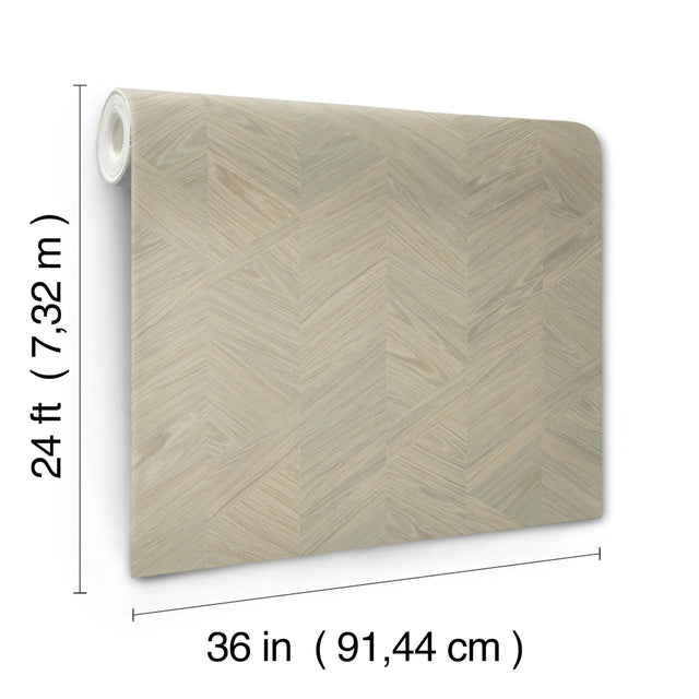 Interlocking Wood Moss Wallpaper with Traditional Wood Veneer Pattern - York GV0241