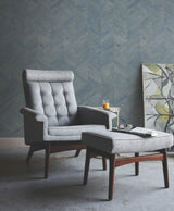 Interlocking Wood Ocean Wallpaper with Traditional Wood Veneer Chevron Pattern - York GV0242