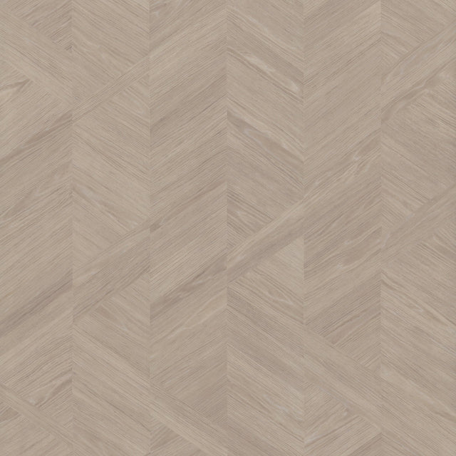 Interlocking Wood Taupe Wallpaper with Wood Veneer Chevron Pattern - York GV0243