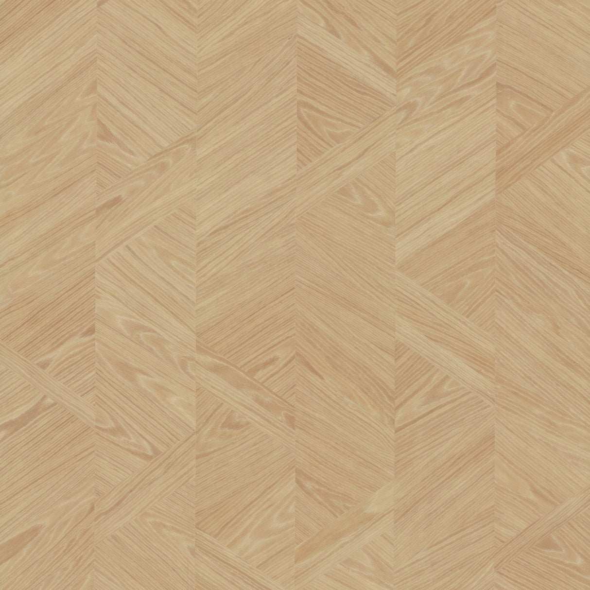 Interlocking Wood Oak Wallpaper with Wood Veneer Chevron Panel Motif - York GV0244