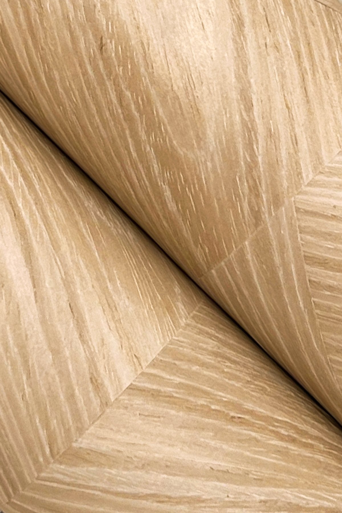 Interlocking Wood Oak Wallpaper with Wood Veneer Chevron Panel Motif - York GV0244