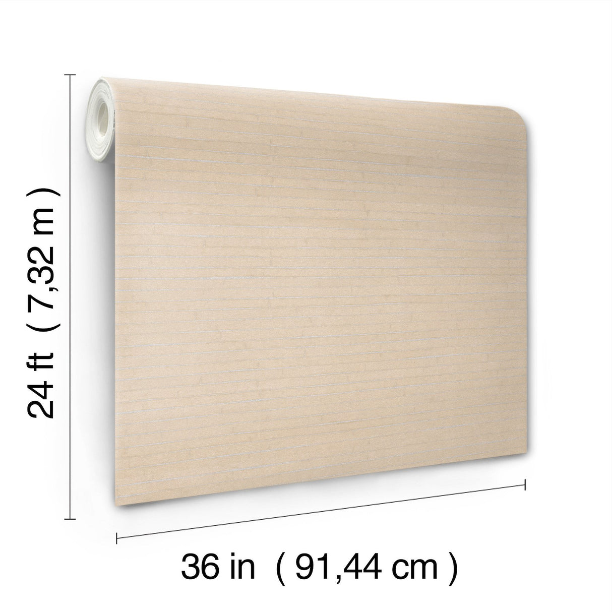 Handcrafted Shimmering Paper Sand Wallpaper with Metallic Horizontal Texture - York GV0252