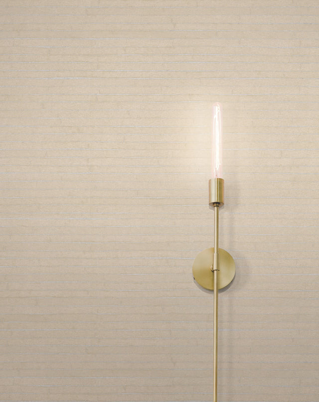 Handcrafted Shimmering Paper Sand Wallpaper with Metallic Horizontal Texture - York GV0252
