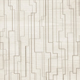 Inlay Line White Wallpaper with Metallic Geometric Inlay on Wood Veneer - York GV0257