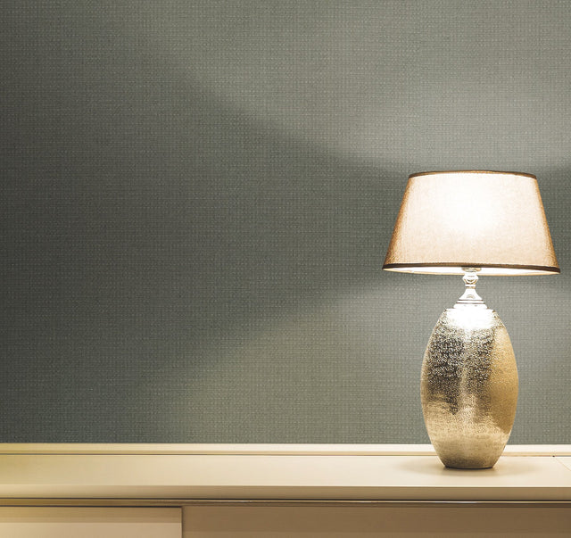 Wicker Work Evergreen Wallpaper with Paper Weave Grasscloth Texture - York GV0261