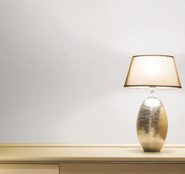Wicker Work White Paper Weave Grasscloth Wallpaper with Feature Wall Style - York GV0262