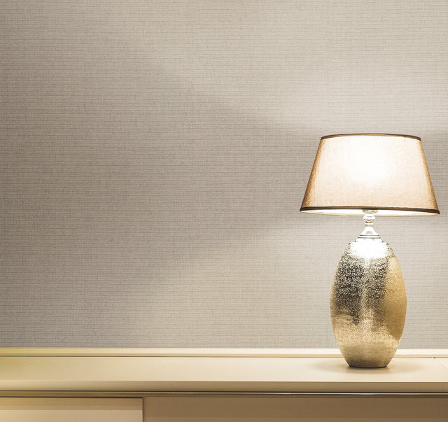 Wicker Work Taupe Wallpaper with Paper Weave Grasscloth Texture - York GV0263