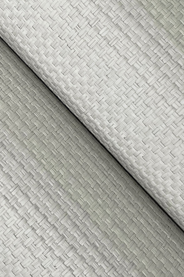Wicker Work Grey Paper Weave Grasscloth Wallpaper - Ronald Redding GV0264