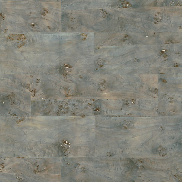 Burlwood Smoke Wallpaper with Metallic Wood Veneer Feature Wall Pattern - York GV0267